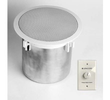 LENCORE ACOUSTICS LLC  LG035M6-RCVC                 Classic Speaker, Ceiling Plate, brushed aluminum housing, White cover, Remote CVC