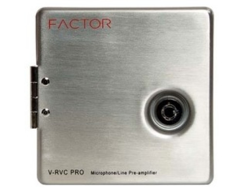 FACTOR ELECTRONICS V-RVC-PRO         In-Wall Microphone/Line Pre-Amplifier, 2-Gang, 24 Volt DC, 300 Milliampere, 20 Hertz to 20 Kilohertz, 4.5