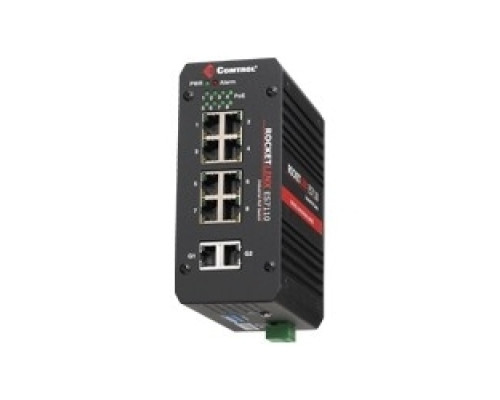 PEPPERL+FUCHS COMTROL INC  32049-4   RocketLinx ES7110-VB Unmanaged 10 Port Power over Ethernet 802.11af industrial Ethernet Switch with 12/24VCD Voltage Boost