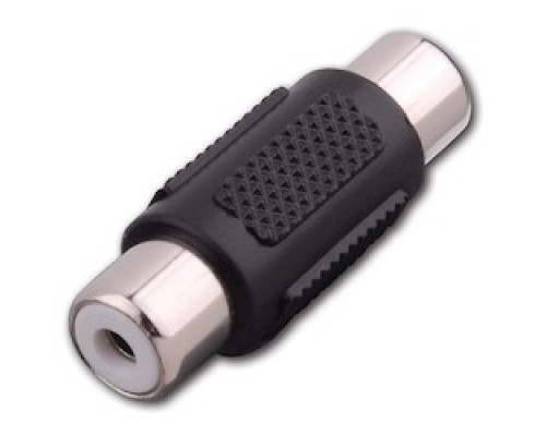 VANCO  AD502                 RCA Female Jack To RCA Female Jack Coupler- Nickel and Black Molded Plastic