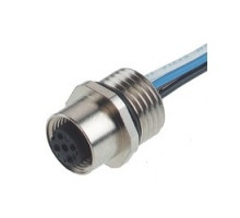 HIRSCHMANN  933039100   ELKE 412 PG9 Sn; Screw-in Appliance Socket, PG 9 front mounting thread, with wire ends, screw locking, O-ring included, 4 contacts, female, cable material: PVC, cable length: 0.2m, 4A 250V AC/DC