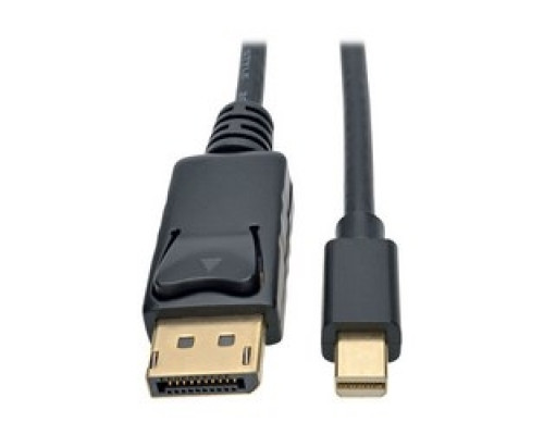 TRIPP LITE P583-010-BK         Mini DisplayPort to DisplayPort 4K @ 30 Hz Adapter Cable M/M , 4096 x 2160 4K x 2K , Black, 10 ft.