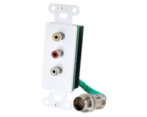 C2G  40740  CG40740                 Wallplate, Composite Video/Stereo Audio, White