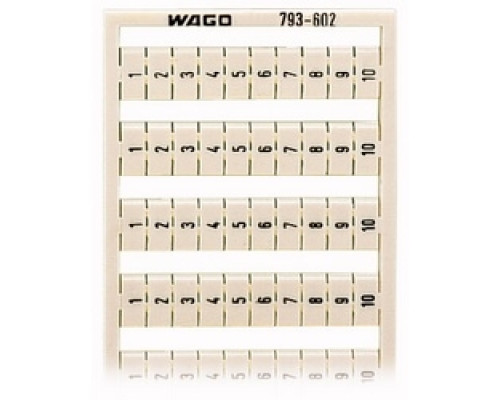 WAGO CORPORATION  793-602   WMB MULTI MARKING SYSTEM  VERTICAL 1-10 WHITE