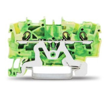 WAGO CORPORATION  2001-1307   3-conductor Ground Terminal Block, 1.5 Mm2, Green-yellow; Suitable For Ex E II Applications
