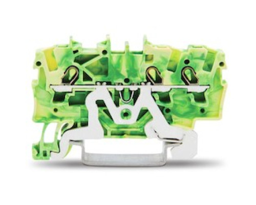 WAGO CORPORATION  2001-1307   3-conductor Ground Terminal Block, 1.5 Mm2, Green-yellow; Suitable For Ex E II Applications