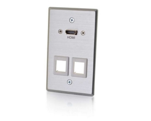C2G 60158 CG60158         Optical Runner Wallplate Transmitter, 1-Gang, Aluminum, With 2 Keystone