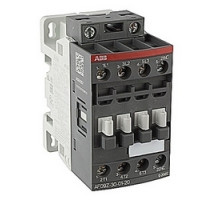ABB  AF09Z-30-01-20   3 pole, plus 1 NC auxiliary contact, 12 amp, non-reversing contactor, 12-20V DC coil