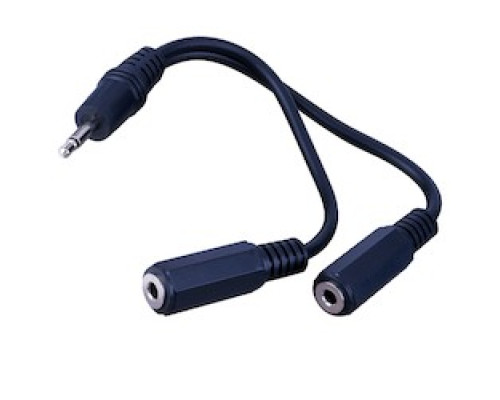 VANCO  AC3B                 3.5 mm Mono Plug to 2-3.5 mm Mono Jacks 