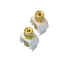 ON-Q/LEGRAND  WP3457-WH-V5  WP3457WHV5                 Audio Binding Post Keystone Insert, White, 5 Pair-Pack