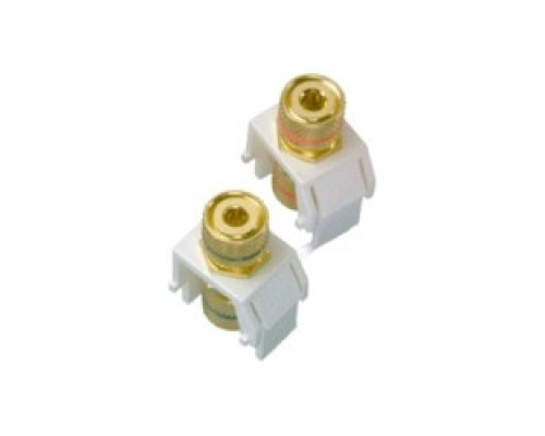 ON-Q/LEGRAND  WP3457-WH-V5  WP3457WHV5                 Audio Binding Post Keystone Insert, White, 5 Pair-Pack