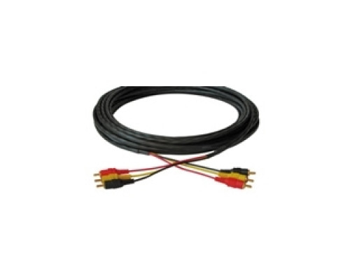 KRAMER 98-9301035 CP-3RVAM/3RVAM-35         Video/audio cable, 3 RCA Yellow/Red/Black , plenum rated, molded connectors, 35ft