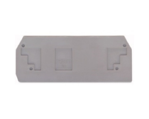 WAGO CORPORATION  283-350   End and Intermediate Plate, 2.5 mm thick, 104.3 mm length, gray