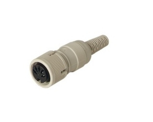 HIRSCHMANN  930764517   MAK 3100 S grey; Socket with locking screw solder joint, 3 contacts, female, DIN 41 524, 4A 34V AC/DC