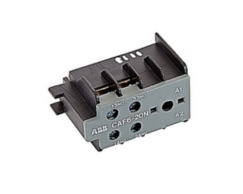 ABB  CAF6-20N   2 NO front mounted instantaneous auxiliary contact blocks for B6-30-01, B7-30-01, BC6-30-01, BC7-30-01, VB6, VB7, VBC6, VBC7, VB6A, VB7A, VBC6A, VBC7A across the line contactors