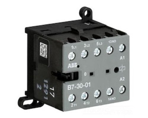 ABB  B7-30-10-85   Mini Contactor, Non Rev, 3Pole, 16A, 1NO Aux Cont 380-415 V AC Coil