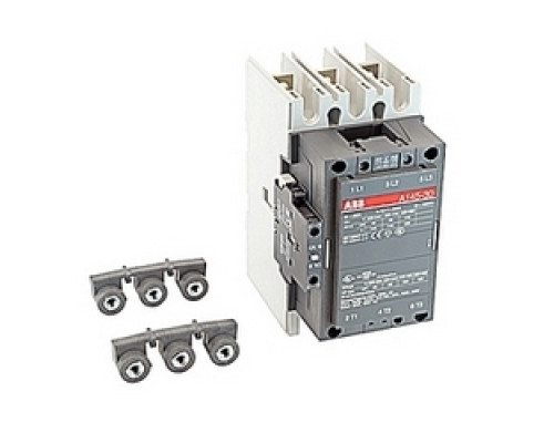 ABB  A145-30-11-87   3 pole, 230 amp, non-reversing across the line contactor with 440-460V AC coil and 1 NO and 1 NC auxiliary contacts