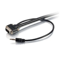 C2G  CG50229  CG50229                 Audio/Video Monitor Cable, In-Wall, VGA Male/3.5 MM Stereo Male to VGA Male/3.5 MM Stereo Male, 2048 x 1536 Resolution, 75 Ohm Impedance, 30 Volt, CMG Rated, 35’ Length, Black