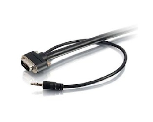C2G  CG50229  CG50229                 Audio/Video Monitor Cable, In-Wall, VGA Male/3.5 MM Stereo Male to VGA Male/3.5 MM Stereo Male, 2048 x 1536 Resolution, 75 Ohm Impedance, 30 Volt, CMG Rated, 35’ Length, Black