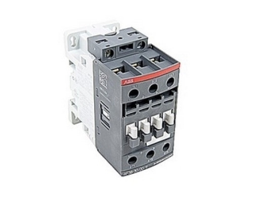 ABB  AF38-30-00-11   3 pole, 50 amp, non-reversing across the line contactor with 24-60V AC and 20-60V DC coil and no auxiliary contacts