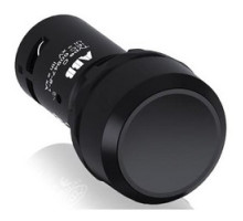 ABB  CP1-10B-10   Non-Illuminated Pushbutton, Flush Actuator, 1NO, IP20, 1.5 Ampere, 50/60 Hertz, Black Plastic Bezel, Black