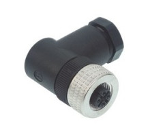 HIRSCHMANN  933174100   ELWIKA 4012 PG9; Angled Cable Socket, unassembled, strain relief by means of clamping cage, 4 contacts, black housing