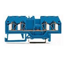 WAGO CORPORATION  280-834   4-conductor Through Terminal Block; 2.5 mm2; Suitable For Ex I Applications; Center Marking; For Din-rail 35 X 15 And 35 X 7.5; CAGE CLAMP