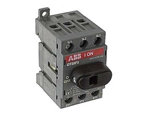 ABB  OT25F3/B50   3 pole, 30 amps rated at 600 V AC, UL 98, open non-fusible disconnect switch, bulked pack of 50 switches