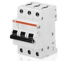 ABB  S203-C25  2CDS253001R0254   Miniature Circuit Breaker, Electro-Mechanic, 440 Volt AC, 12 Volt DC, 50/60 Hertz, 25 Ampere, 4-Pole, 6 Kiloampere Breaking Capacity, 52.5 MM Width x 69 MM Depth x 88 MM Height