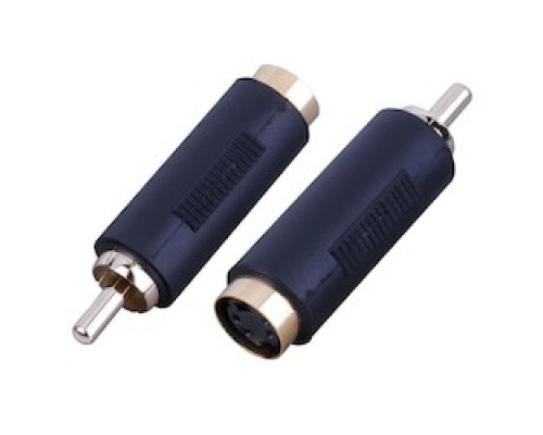 VANCO  120076                 S-Video Mini Din 4 Pin Female Jack to RCA Male Plug