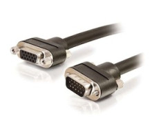 C2G  CG50235  CG50235                 VGA Video Extension Cable, In-Wall, Male to Female, 2048 x 1536 Resolution, 75 Ohm Impedance, 30 Volt, 28/30 AWG Tinned Copper, 1’ Length, CMG Rated, Black