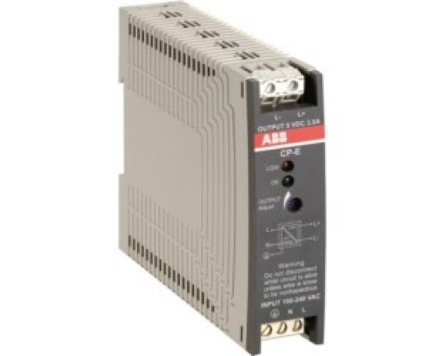 ABB  1SVR427030R0000   Power supply, DIN mount CP-E Range switch mode; 90-264 V AC / 120-375 V DC input, 24 V DC / 0.75 A output