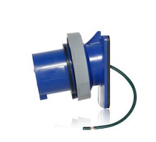 LEVITON  530B9WLEV                 30 Amp, 120/208 Volt 3-Phase, 4P, 5W, LEV Series North American-Rated IEC 60309-1 & 60309-2 Pin & Sleeve Inlet, Industrial Grade, IP66/IP67/IP68/IP69K, Watertight - Blue