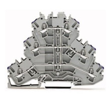 WAGO CORPORATION  2002-3208   Triple-deck Terminal Block; 6-conductor Through Terminal Block; L; Without Marker Carrier; Suitable For Ex E II Applications; Internal Commoning; Conductor Entry With Violet Marking; For Din-rail 35 X 15 And 35 X 7.5; 2.5