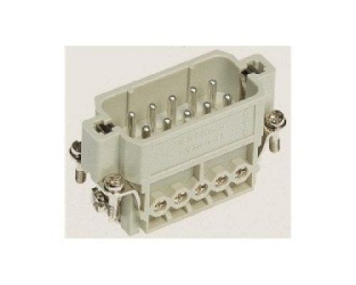 HARTING  09200102612  9200102612   Han A Male Insert-Screw: Han A 10 Position M Insert Screw