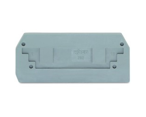 WAGO CORPORATION  282-325   End And Intermediate Plate, 2.5 mm Thick, Gray