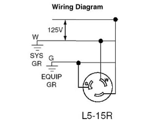 LEVITON  4729-C                 15 Amp, 125 Volt, NEMA L5-15R, 2P, 3W, Locking Connector, Industrial Grade, Grounding - Black/White