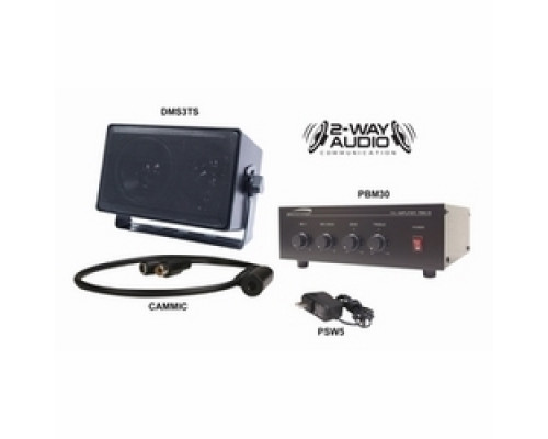 SPECO TECHNOLOGIES  2WAK3                 2-way Audio Kit with 30 W RMS Amplifier, Line-level Microphone and 4 in. Wall-mount 70/25 V Speaker