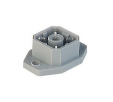 HIRSCHMANN  932092106   G 4 A 5 M grey; Surface mounted connector for printed circuit boards with flange and solder contacts, 4 contacts, DIN VDE 0627 / IEC 61984, 10A 50V AC/DC