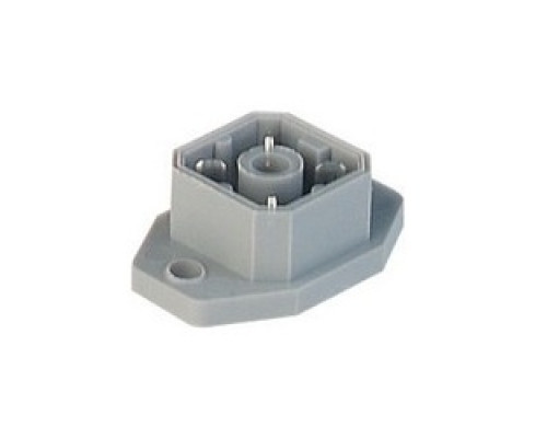 HIRSCHMANN  932092106   G 4 A 5 M grey; Surface mounted connector for printed circuit boards with flange and solder contacts, 4 contacts, DIN VDE 0627 / IEC 61984, 10A 50V AC/DC