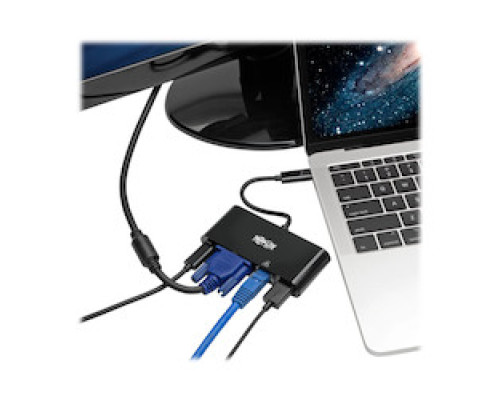 TRIPP LITE  U444-06N-VGUB-C                 Cable Assembly A/V, VGA, USB 3.1 GEN 1 USB-C to VGA, Adapter with USB-A, USB-C PD, Charging and GIGABIT