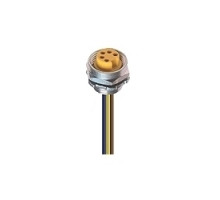 LUMBERG AUTOMATION  500003085  500003085   Mini Receptacle connector, 7/8 inch A body, female 5-pole for front mounting, assembled stranded wire, potted with epoxy, chassis side thread 1/2 inch NPT, screw connection, IEC Color Code.