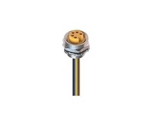 LUMBERG AUTOMATION  500003085  500003085   Mini Receptacle connector, 7/8 inch A body, female 5-pole for front mounting, assembled stranded wire, potted with epoxy, chassis side thread 1/2 inch NPT, screw connection, IEC Color Code.