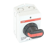 ABB  EOT32U3P4-P   Enclosed Disconnect UL508 600 V AC 40A 3Pole Nonfuse Pistol Handle Black/Red