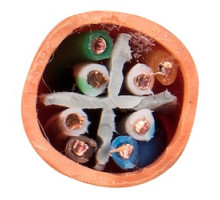 LIBERTY AV  24-4P-L6-EN-ORG-BX   Liberty Category 6 U/UTP Riser Rated Network Cable Features: 4 Twisted Unshielded Pairs In Varying Twist Lengths 23AWG Solid Bare Copper Conductors True 550mhz Positive ACR Sweep For Maximum Performance Riser Rated Lea