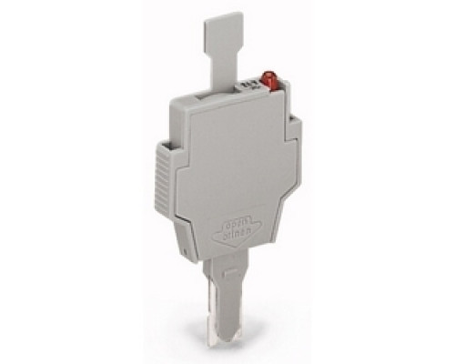 WAGO CORPORATION  281-512/281-501   FUSE PLUG WITH PULL-TAB FOR MINI METRIC FUSES 5X20 WITH LED. GRAY
