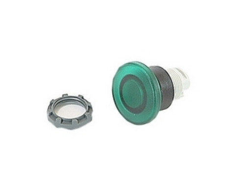ABB  MPM1-11G   Modular mushroom pushbutton with 40mm green illuminated actuator and 22mm mounting