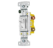 HUBBELL-KELLEMS DIV  RS315W   RESI TOG SWITCH, 3 WAY, 15A  120V, WH