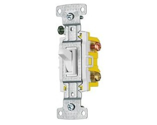 HUBBELL-KELLEMS DIV  RS315W   RESI TOG SWITCH, 3 WAY, 15A  120V, WH
