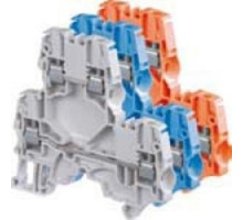 TE-ENERGY  1SNK506210R0000   ZS6-D2 Screw Clamp Terminal Block - Double Deck - Grey, 4mm Rated Cross Section, 6mm Spacing, TH 35-7.5, TH 35-15 Rail